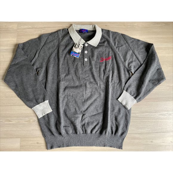 Suixtil Heritage Grey Gray 3 Button Sweater Size XXL NWT New RARE Mens Cotton - Picture 1 of 12